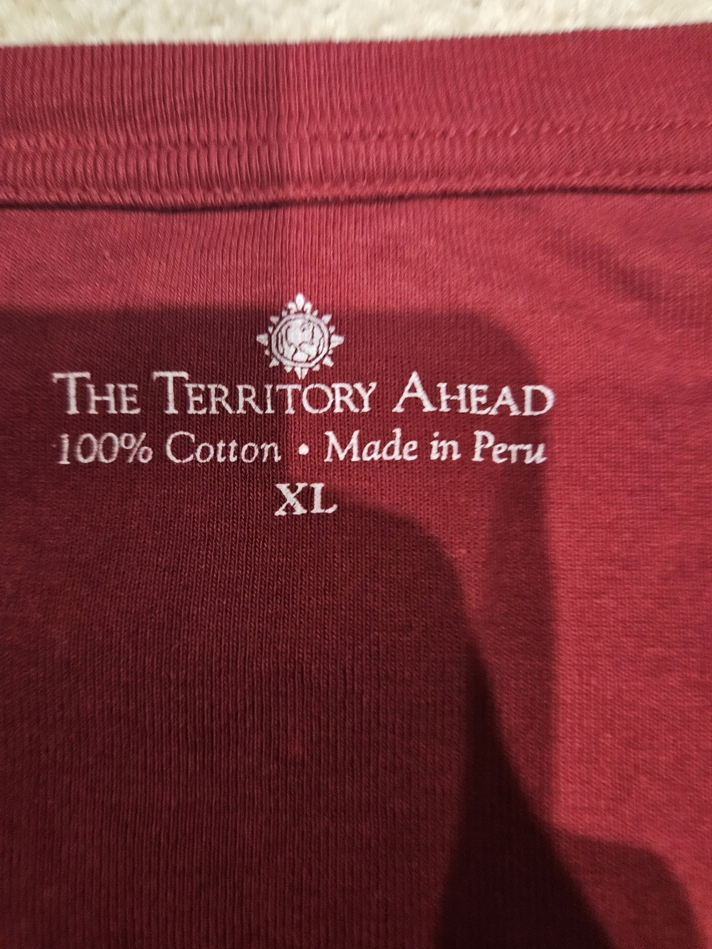 The Territory Ahead Women's Long Sleeve Scoop Neck Top - Burgundy - Picture 2 of 2